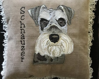 schnauzer pillow bed
