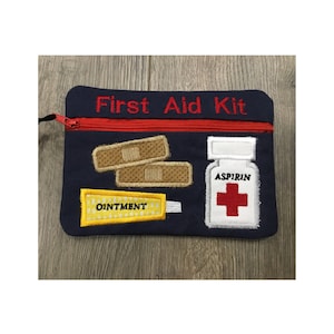 First aid zipper storage bag storage purse for first aid supplies-Emergency mini medical bag zipper closure-Toiletry travel case