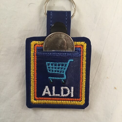 Aldi Quarter Holder Shopping Cart Keychainaldi Key Fob Etsy