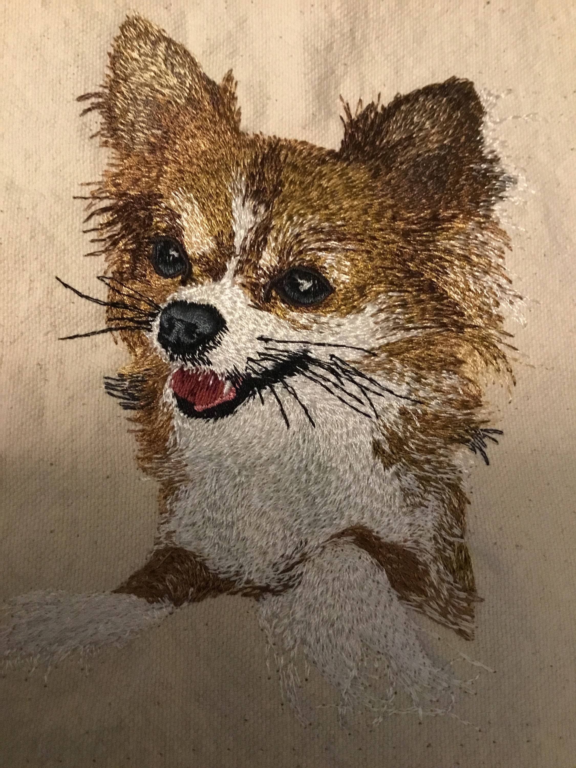 Dogmachine embroidery designlong hair chihuahua embroidery  etsy