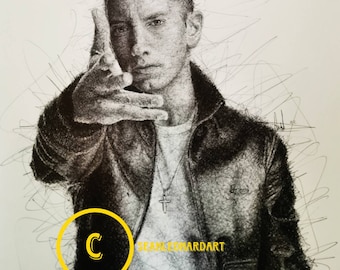 エミネム直筆サイン写真 - スリム・シェイディ、8マイル