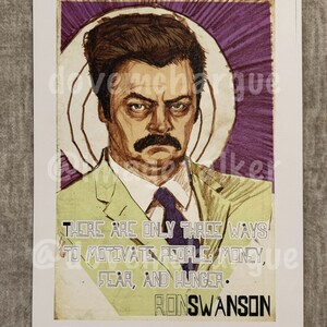 Ron Swanson &#39;Motivate&#39; 11&quot; x 17&quot; Print