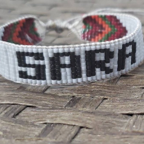 Customizable name seed bead bracelet- beadloom bracelet