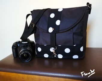SET Camera Carrying Case crossbody bag / dslr camera bag / photographer messenger camera bag/ Handmade in USA  / Camera bag  SET / Gift