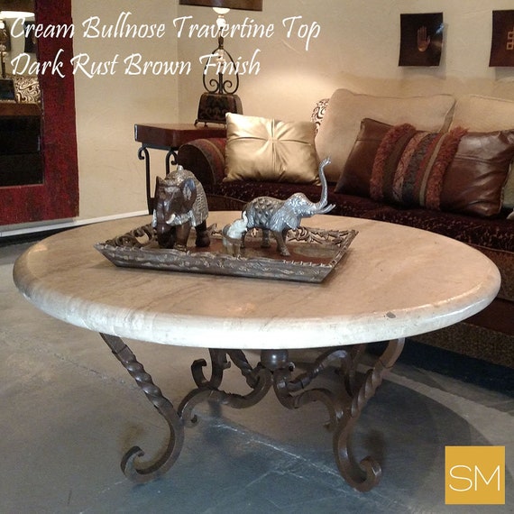 Travertine Coffe Table Cream Tail Wrought Iron Round Coffee 48 Rd 38 Dining Room Furniture Model 1211 Aaa