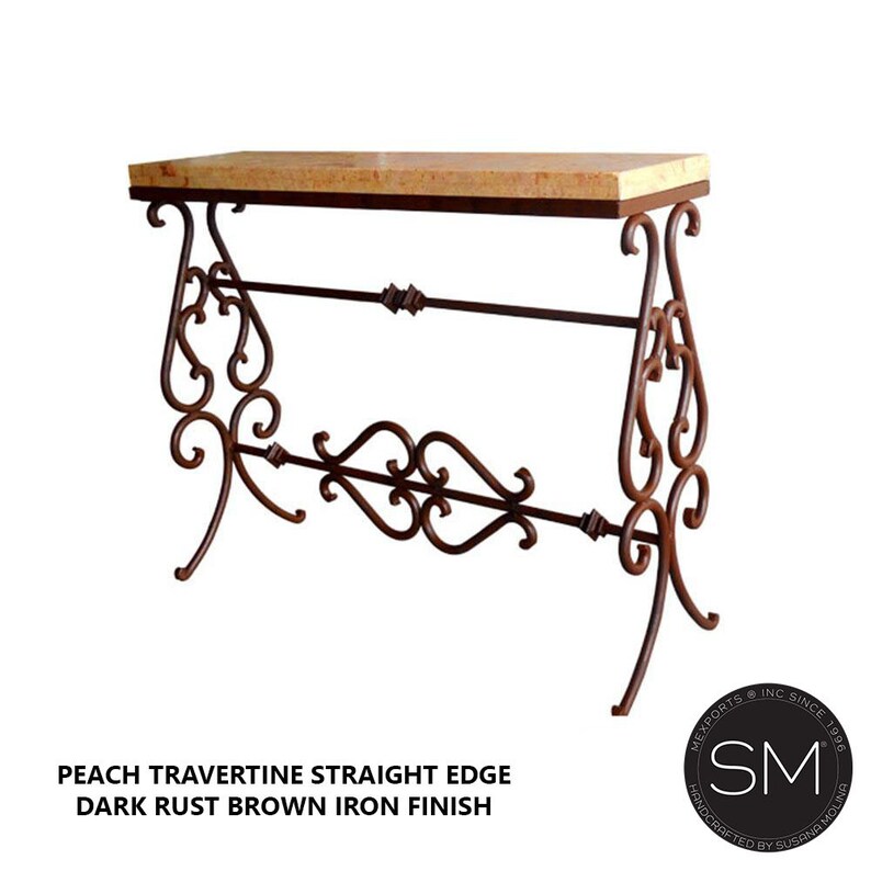 Luxurious Entryway Table Travertine Narrow Consoleideal for Etsy