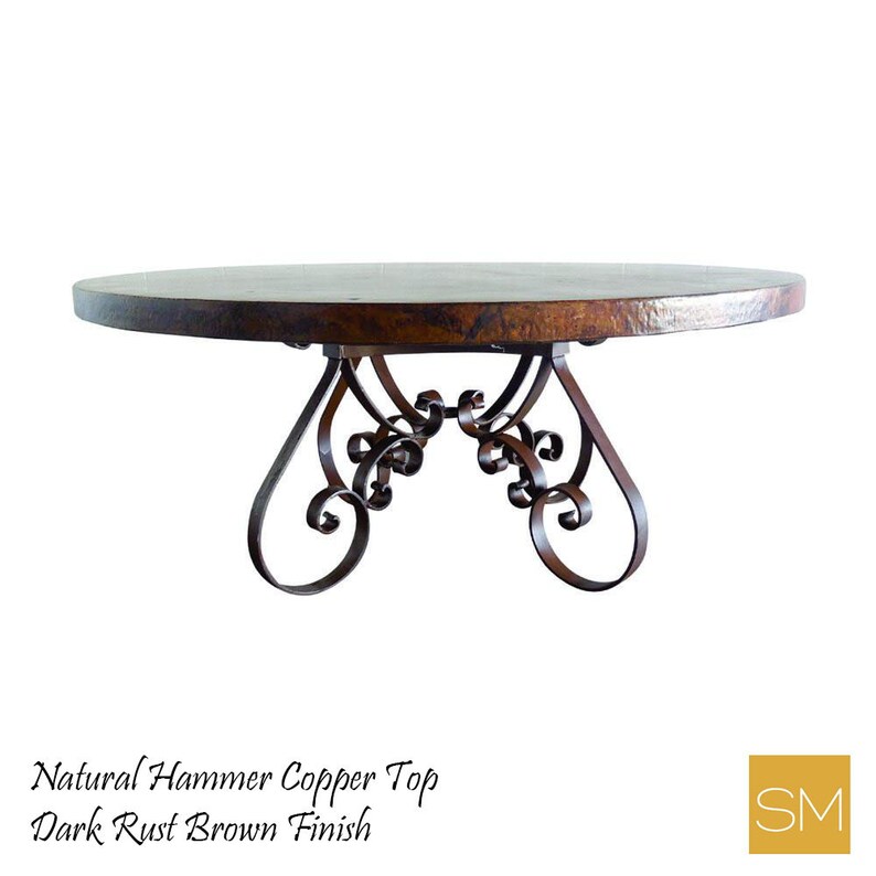 60 Inches Round Dining Table High End Mesquite Wood Top Rd