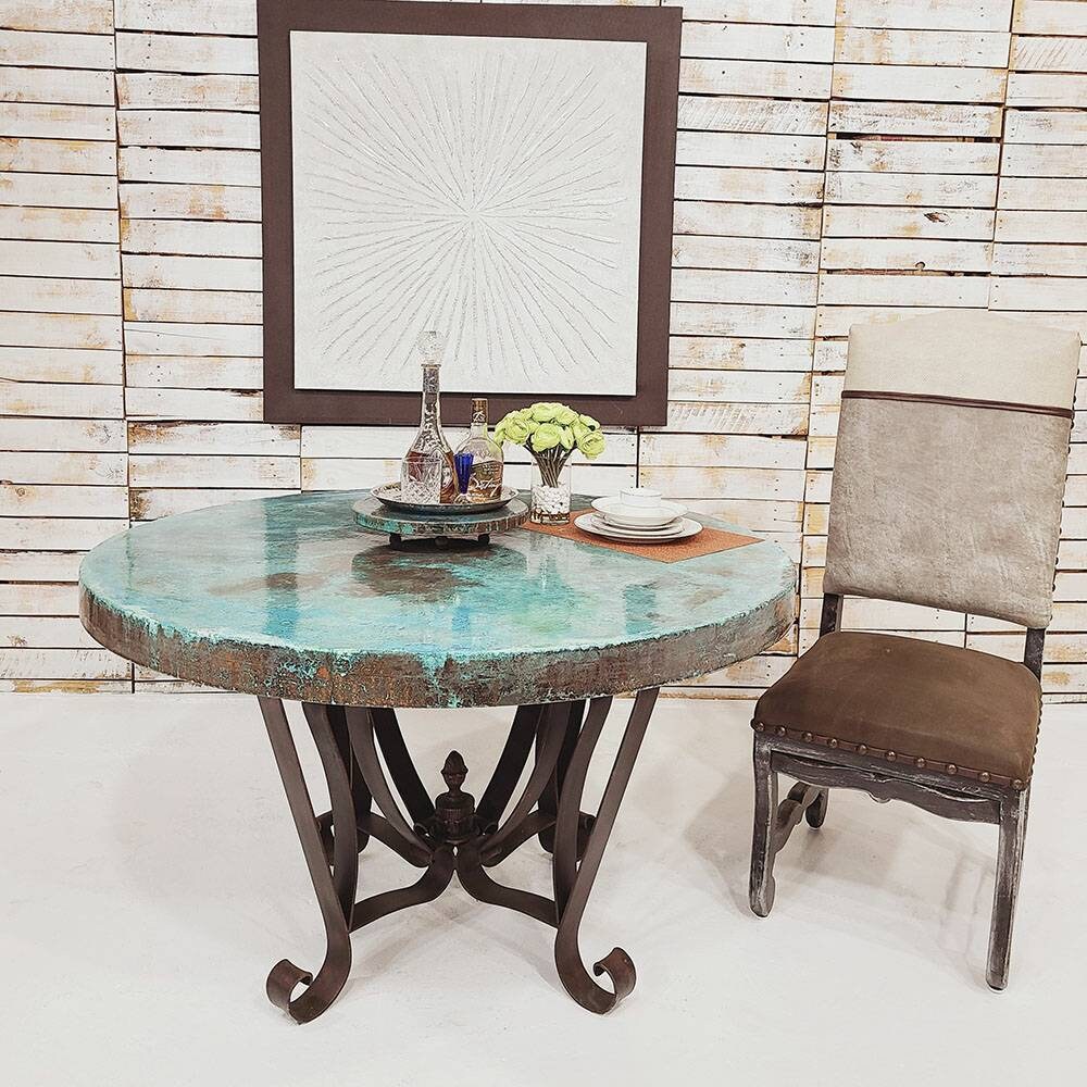 Copper Hand Hammered Round Dinning Table Top 36" NO CUSTOM DUTIES Copper Hand Hammered Round Dinning Table Top 36" NO CUSTOM DUTIES