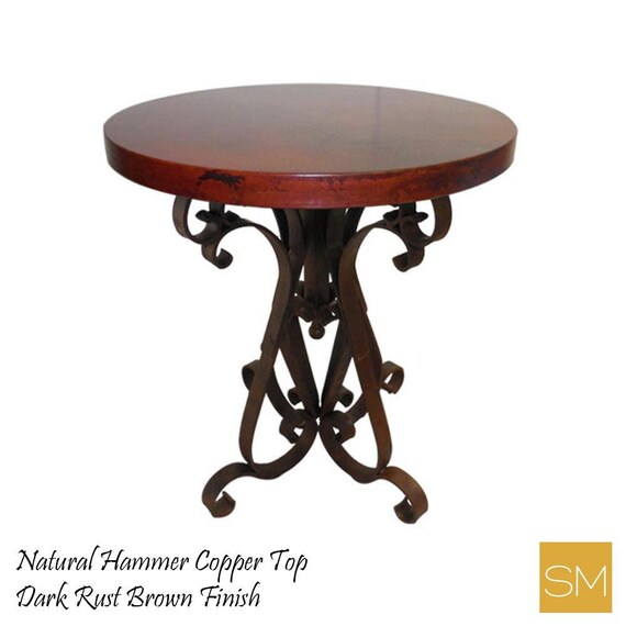 Authentic Mexican Furniture Bar Table Genuine Hammer Copper Etsy