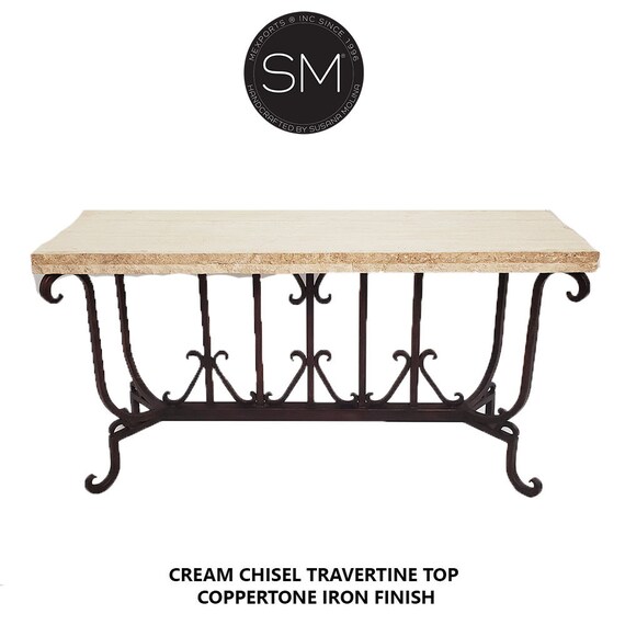Outdoor Furniture Marble Console Table With Travertine Stone Outdoor Furniture Marble Console Table, Wrought Iron Console Table Outdoor