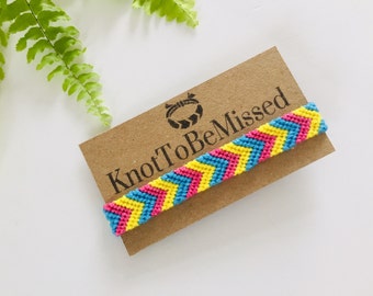 Bracciale/cavigliera con bandiera pansessuale a zig zag personalizzabile LBGTQ