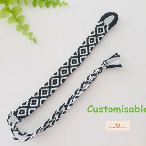 Aanpasbare handgemaakte geweven diamant macrame vriendschap armband