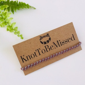 Handmade Woven Macrame Anklet Brown Grey