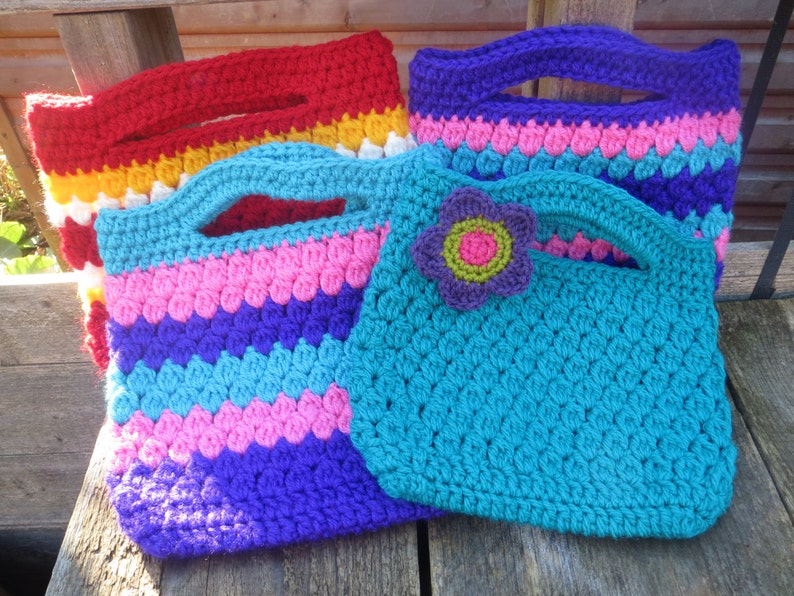 SALE Hand Crocheted Cute Handbag in Teal - Etsy