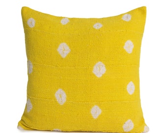 Yellow Pillow Cover | Mud Cloth | Pillow Cover | Nichole