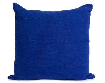 Blue Pillow Cover | Mud Cloth | Pillow Cover | Chloe |