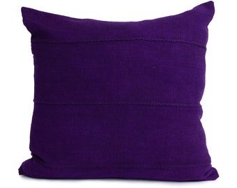 Purple Pillow Cover | Mud Cloth | Tracy Mud Cloth Pillow Cover