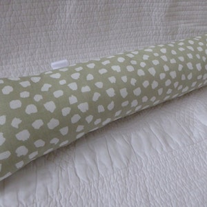 Handmade Fabric Draught Excluder Neutral Beige White Spot Print - Custom Sizes Available on Request