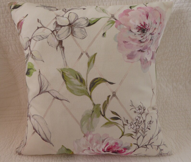 4 Pink Cushion Covers Flower Blossom Rose Flower Vintage Style Etsy UK