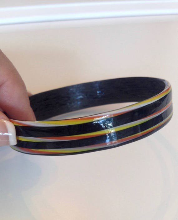 1970 Y2K Resin Bracelet Chunky Resin Bangle | Colorful Retro Bracelet | 80s Y2K  main image 3