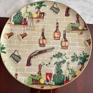 Mid-Century Alcohol Proof paper mache tray