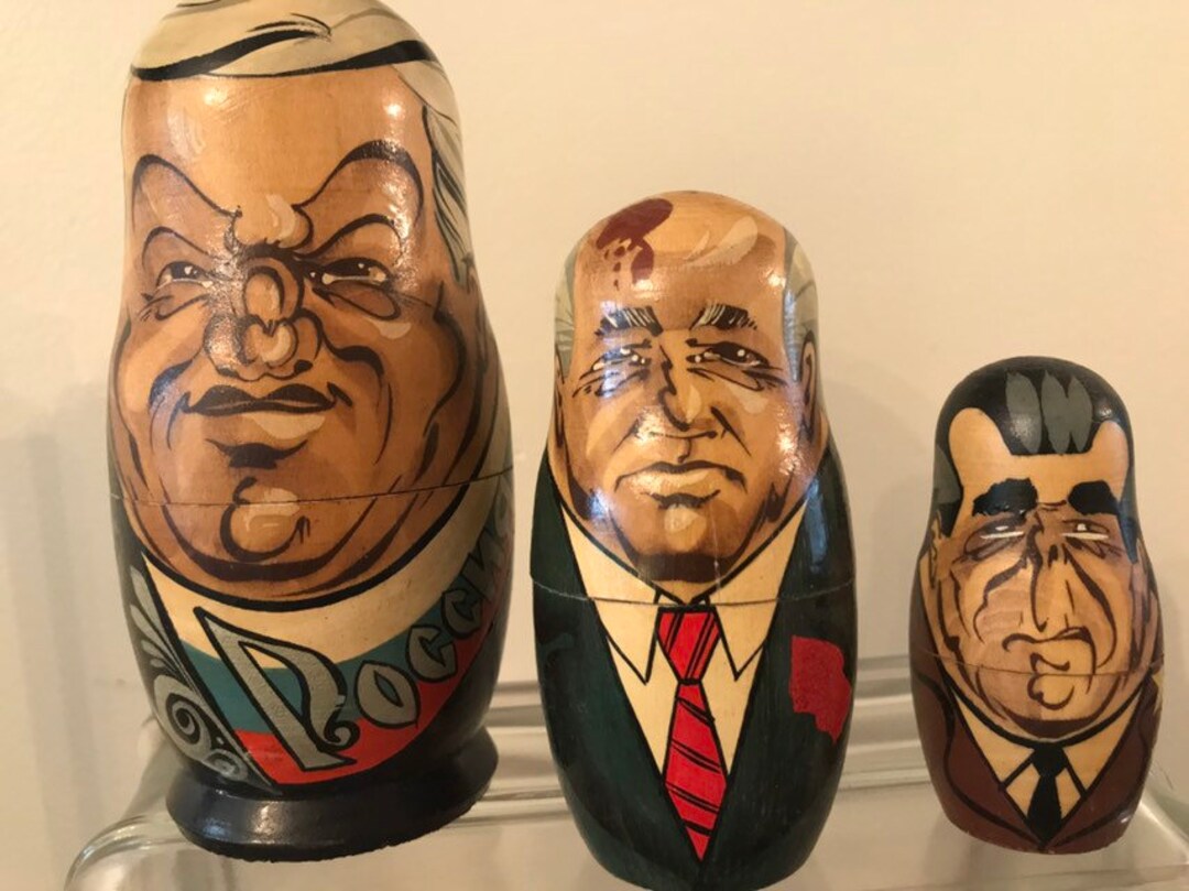 Russian Soviet Leaders Matryoshka Wooden Nesting Dolls Etsy
