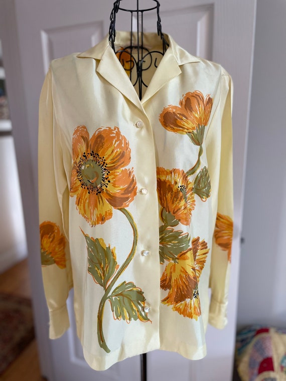 white blouse with yellow flowers