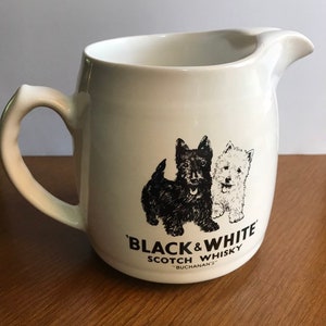 Buchanan&#39;s &#39;Black & White&#39; Scotch Whiskey pitcher