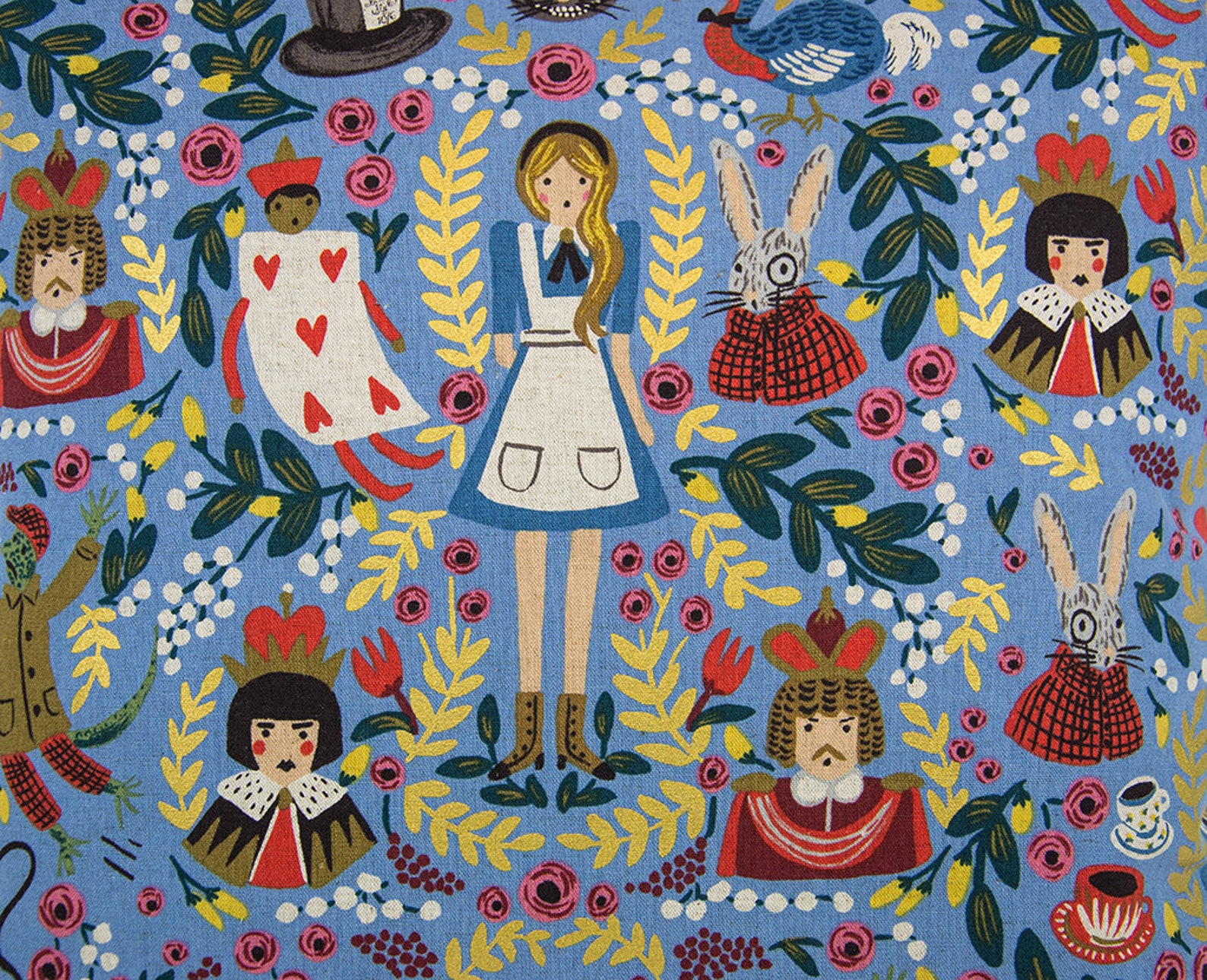 Rifle Paper Co. Alice in Wonderland Blue Pillow Etsy