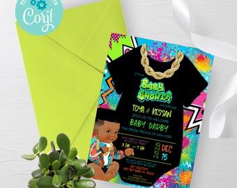 fresh prince baby shower invitations