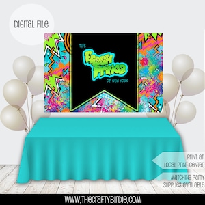 Fresh Prince Banner, Fresh Prince Birthday, Fresh Prince Backdrop, Fresh Prince Graffiti Wall, Photography backdrop, baby shower custom prop