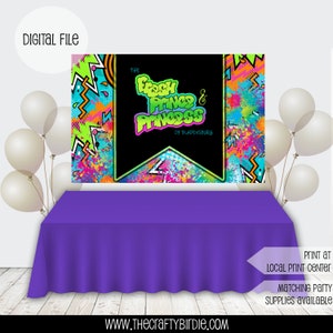 Fresh Prince and Princess Banner, Twin Birthday, Twin Baby shower, Coed Birthday, Fresh Prince Backdrop, Fresh Prince Graffiti, Fresh Prince