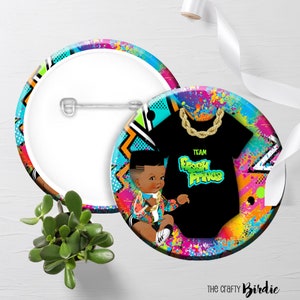 Fresh Prince Button, Fresh Princess Button, Fresh Prince 90s party, Baby shower, 90s birthday, fresh prince and fresh princess, 90s party