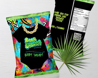 Fresh Prince Chip Bag, Hip Hop Party, 90s Theme, Throwback party decor, Treat bag, Fresh Prince Favor Bag, 80s Party, 90s Party, Baby Shower