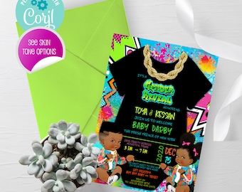 EDITABLE, Fresh Prince Gender Reveal Invite, 90s birthday invitation, gender reveal, baby sprinkle, Fresh Prince of Belair, 90s baby shower