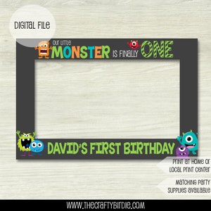 Monster Photo Frame, Little Monster Photo Booth Prop, Monster Party, First Birthday Photo Prop, Photo booth prop, Boy party, Birthday Prop