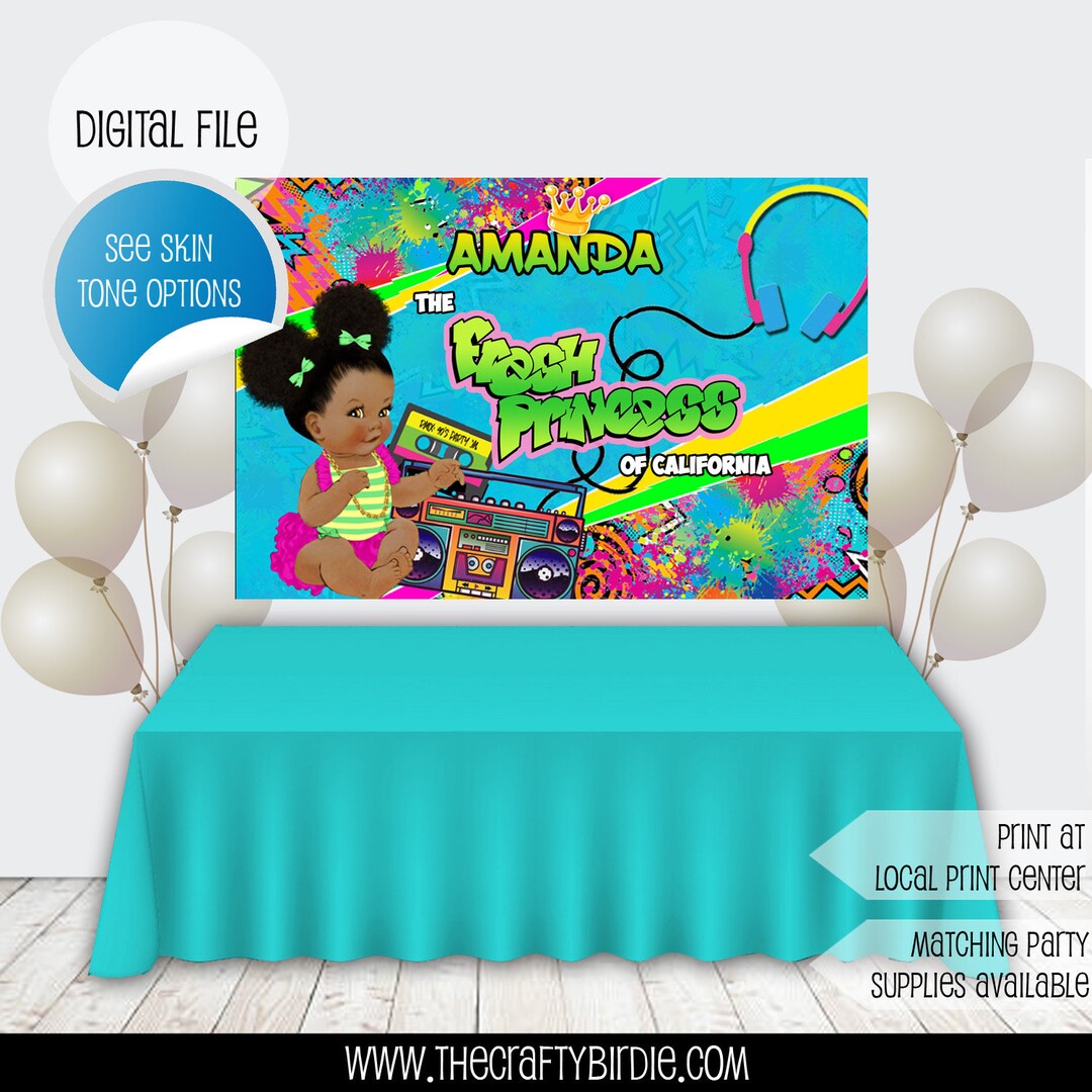 Fresh Princess Baby Shower, Fresh Princess Birthday, Banner, Fresh