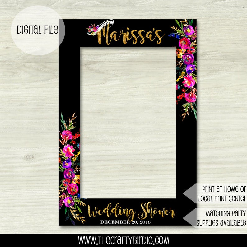 Wedding Photo Prop Bridal Shower Sign Bridal Shower Photo Prop Bridal Shower decoration Fiesta Bride Photo Booth Frame Bridal Shower