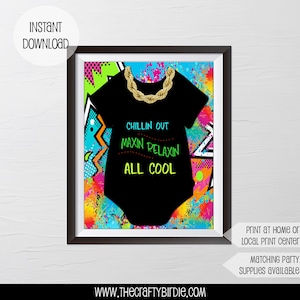 90s Baby Shower, 90s baby shower theme, 90s Fresh prince Sign, Chillin out maxin relaxin all cool, fresh prince, baby shower sign, 90s baby
