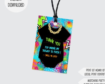 Fresh prince baby shower tag, fresh prince favor tag, Thank you, Fresh princess baby shower, Fresh baby tag, Thank you tag, favor tag, baby