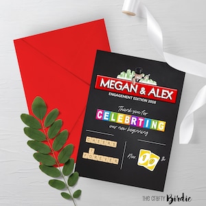 Game Night Thank You Karte, Game Party, Game Party, Game Thank You Note, Game Wedding Einladung, Game Party, Thank you Tag, Wedding Shower