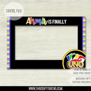 Uno Photo Booth Frame, Uno Party, First Birthday Party, Uno Selfie Frame, kids Photo booth frame prop, Photo prop, Social Media frame, UNO