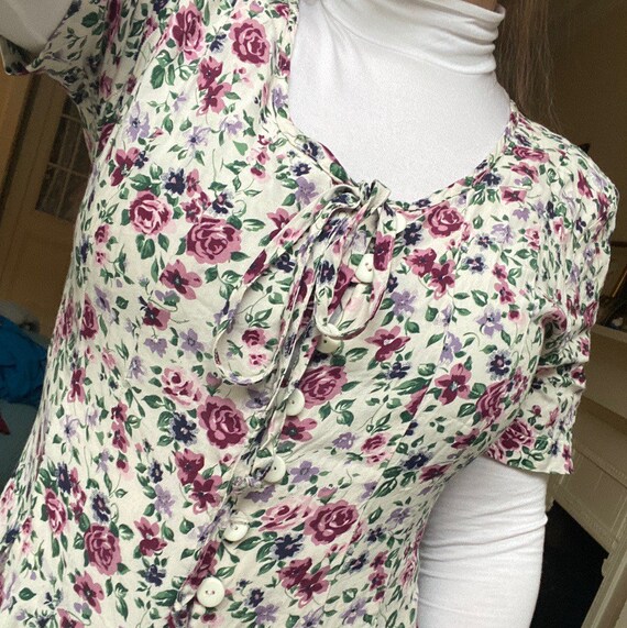 Floral 80s flared jumpsuit