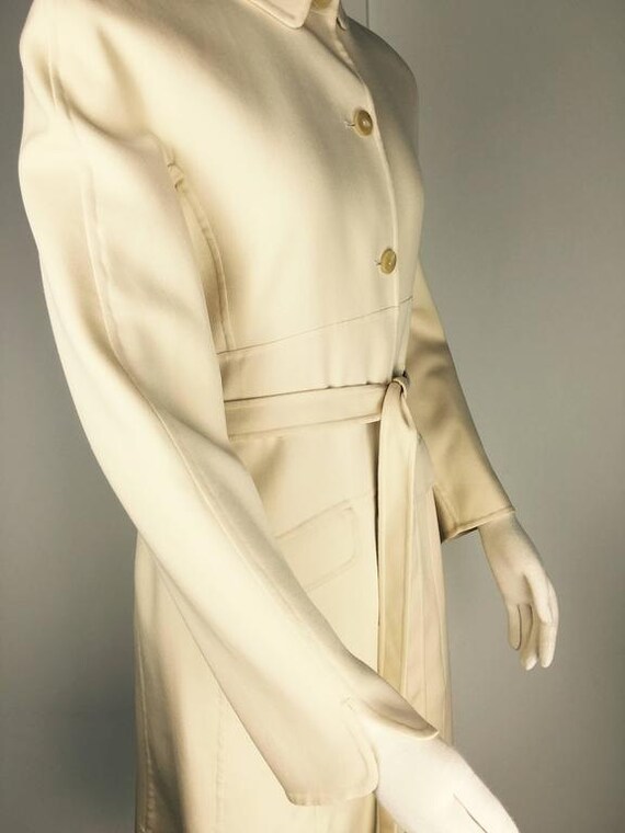 Chado Ralph Rucci Belted Creme Wool Coat. - image 2