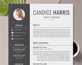 CV Template / Resume Template for Word, Cover Letter, References, 1, 2, 3 Page CV Format, Editable Professional Resume, Instant Download