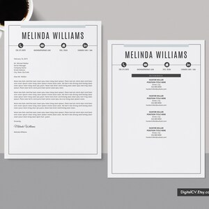 Professional CV Template, Modern Resume Template Word, Clean CV Format Design, Creative Resume, 1, 2, 3 Page Resume, Instant Download image 5