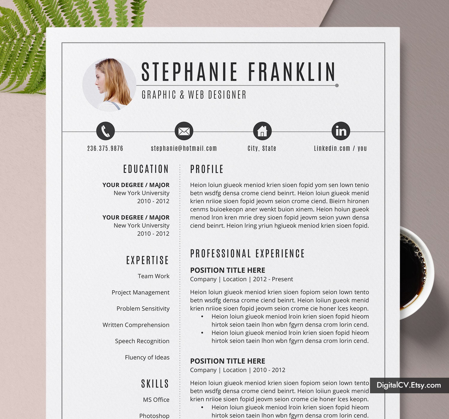 Modern Cv Template Resume Template For Word Professional Cv Etsy Canada Modern Cv Template Resume Template For Word Professional Cv Etsy Canada