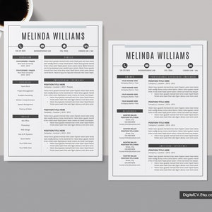 Professional CV Template, Modern Resume Template Word, Clean CV Format Design, Creative Resume, 1, 2, 3 Page Resume, Instant Download image 4