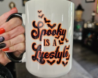 Spooky Lifestyle Mug / Halloween Mug / Fall Decor / Fall Mug / Coffee Mug / Autumn Decor / Spooky Kitchen / Coffee Cup / Cute Fall