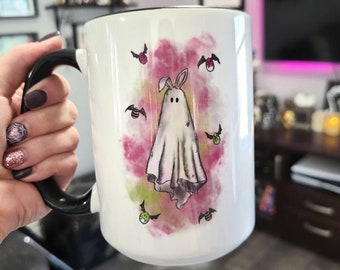 Easter Ghost Mug / Easter Decor / Witch Decor / Spooky Easter / Drinkware / Witchy Art/ Witch Mug / Easter Mug / Easter Cup / Easter Gift /